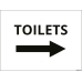 Toilets (arrow)