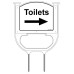 Toilet (arrow)