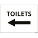 Toilets (arrow)