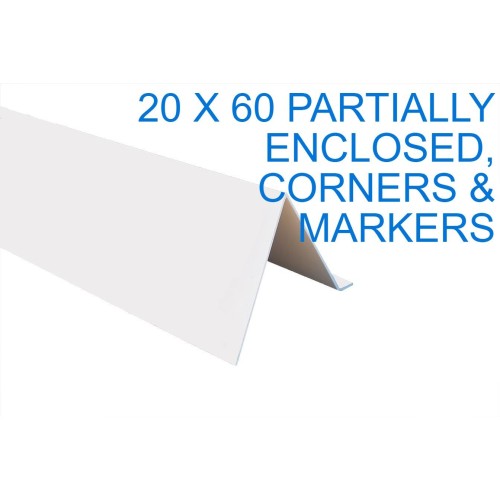20 x 60 Partially Enclosed Dressage Arena, a Multi Purpose Corner Set and a set of summit dressage markers (12)