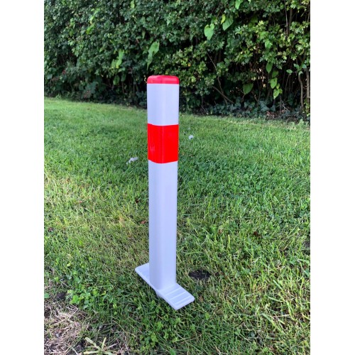 Garden Verge Markers 60cm/2ft Red cap | Red Reflective tape