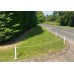 3 x 60cm Garden Verge/Boundary posts with white rope to span up to 5m's with end posts