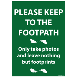 Please keep to the footpath