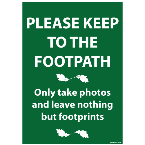 Please keep to the footpath