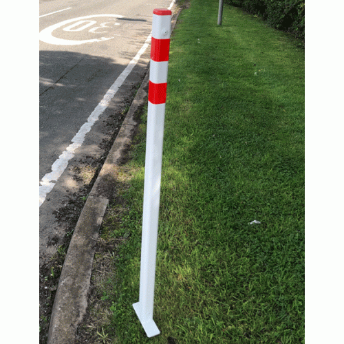 Garden Verge Markers 90cm/3ft Red cap | Red Reflective tape