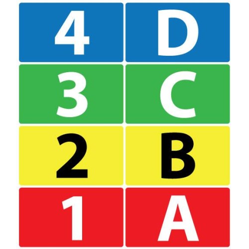 Set of Stickers for 4 Pyramid Tubs (16 stickers)