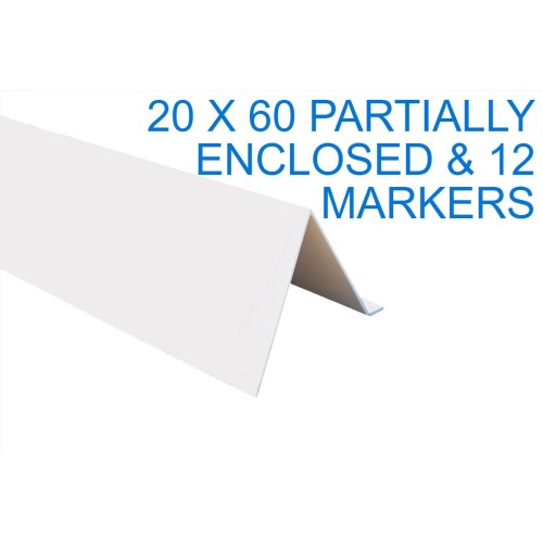 20 x 60 Partially Enclosed Dressage Arena with a set of Summit Dressage Markers (12) 20 x 60 Partially Enclosed Dressage Arena with a set of Summit Dressage Markers (12)
